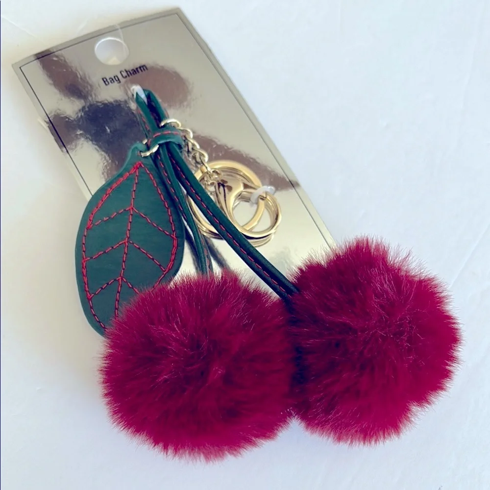 Madden Girl Red Cherry Bag Charm/key ring